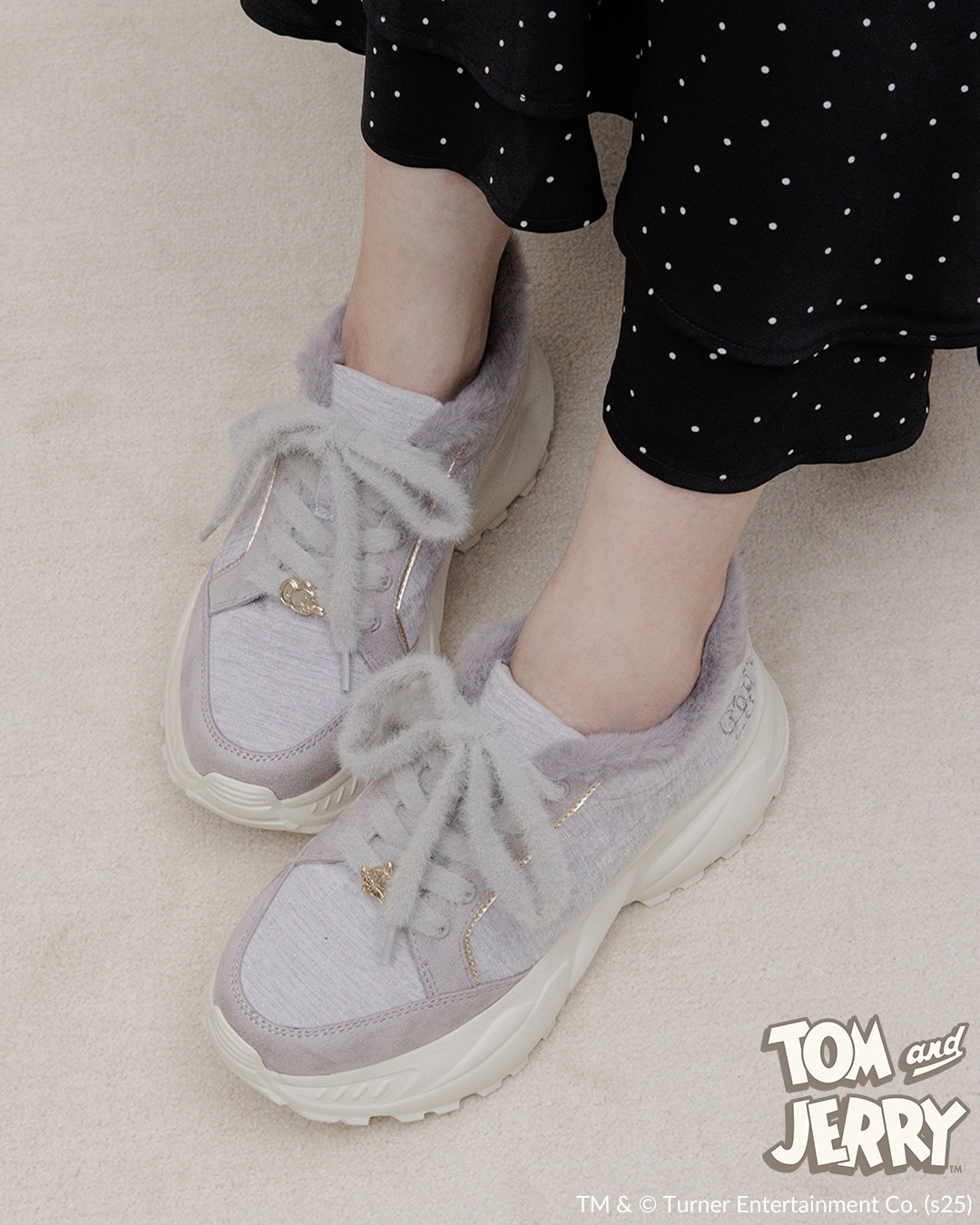 【TOM and JERRY】ファーデザインスニーカー


